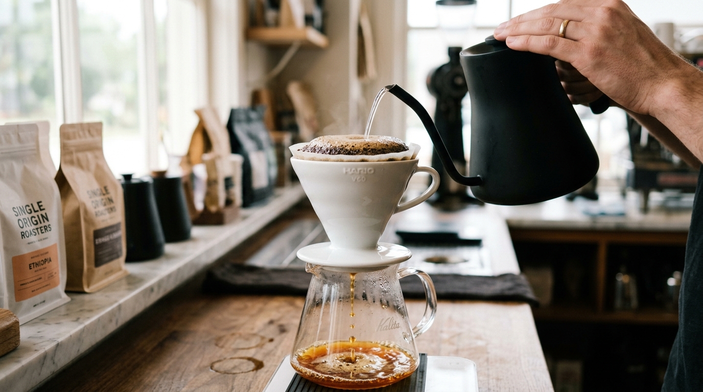 Como Fazer Café no Filtro de Papel (Hario V60): Clareza e Notas Florais